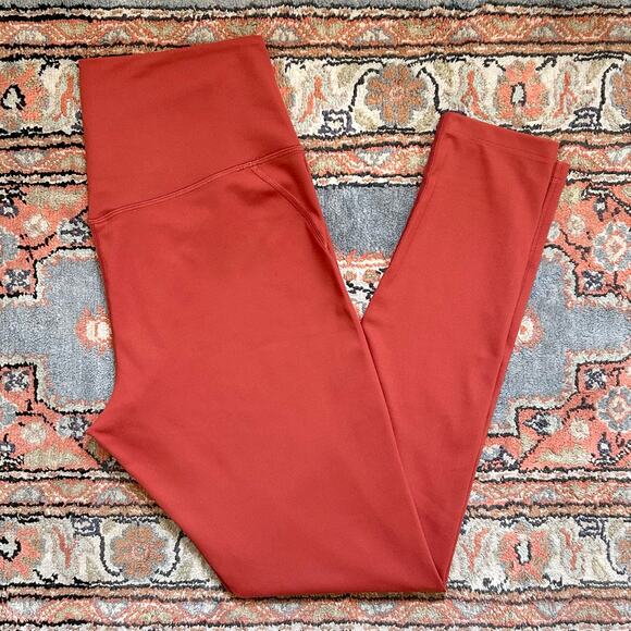 Girlfriend Collective Rust Orange High-Waisted Leggings - Picture 1 of 5